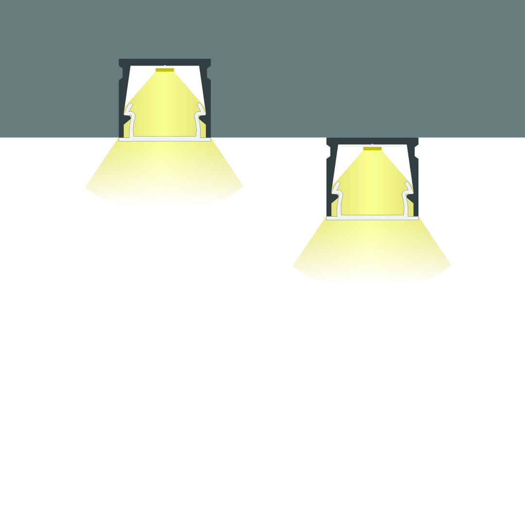 LED Aufbauprofil SURF10 Aluminium / lfm