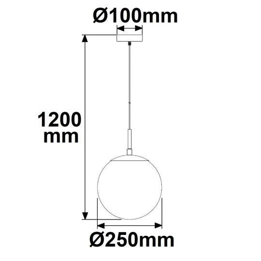 Hängeleuchte Metall schwarz, rund, rauchglas, E27