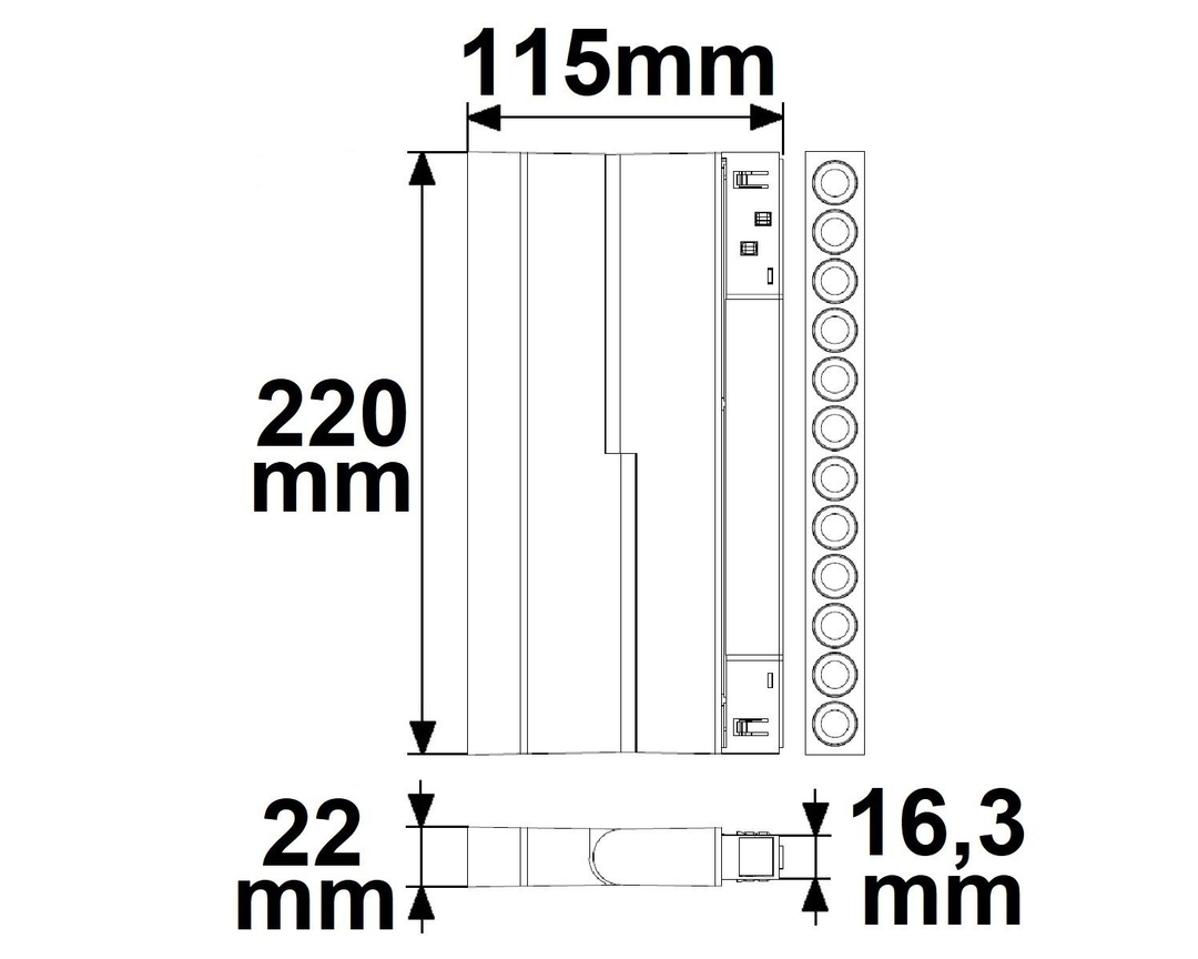 MagTrack48 SCHIENENSTRAHLER 22cm, schwarz