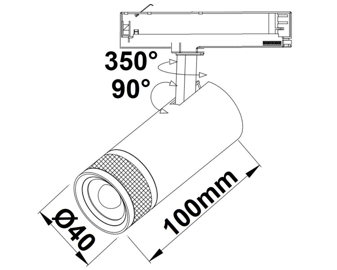 MagTrack48 SCHIENENSTRAHLER, schwarz