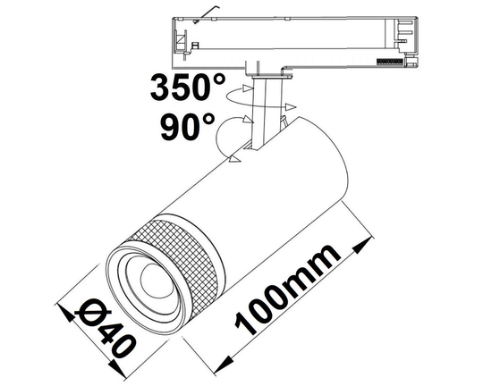 MagTrack48 SCHIENENSTRAHLER, schwarz