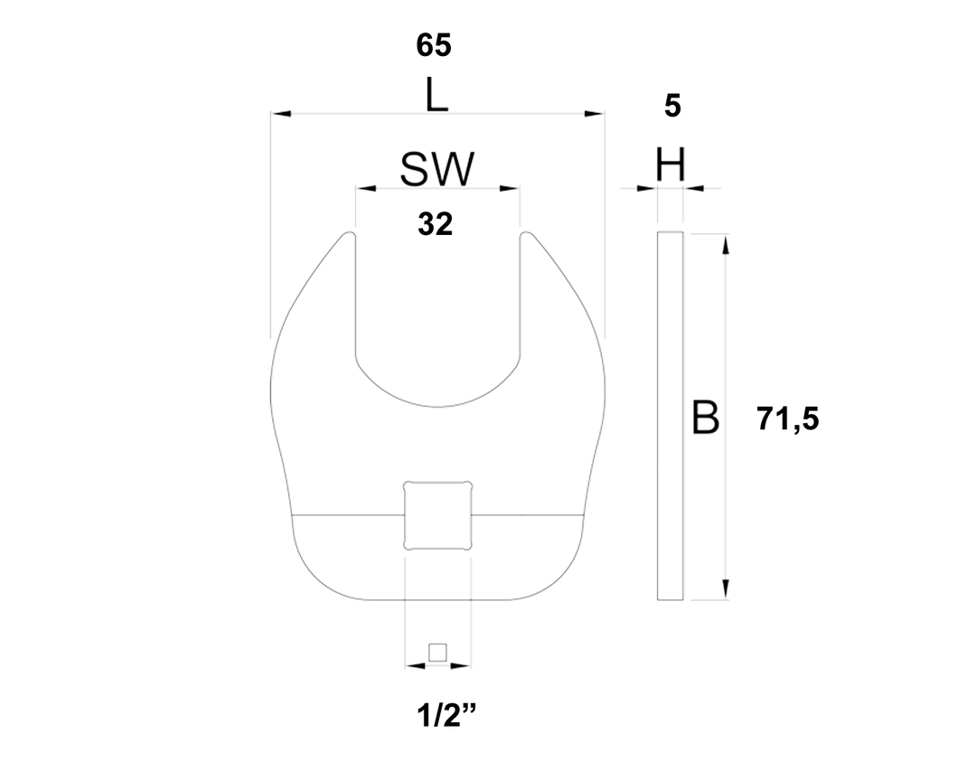 MAULSCHLÜSSEL 32/36 Hahnenfuß