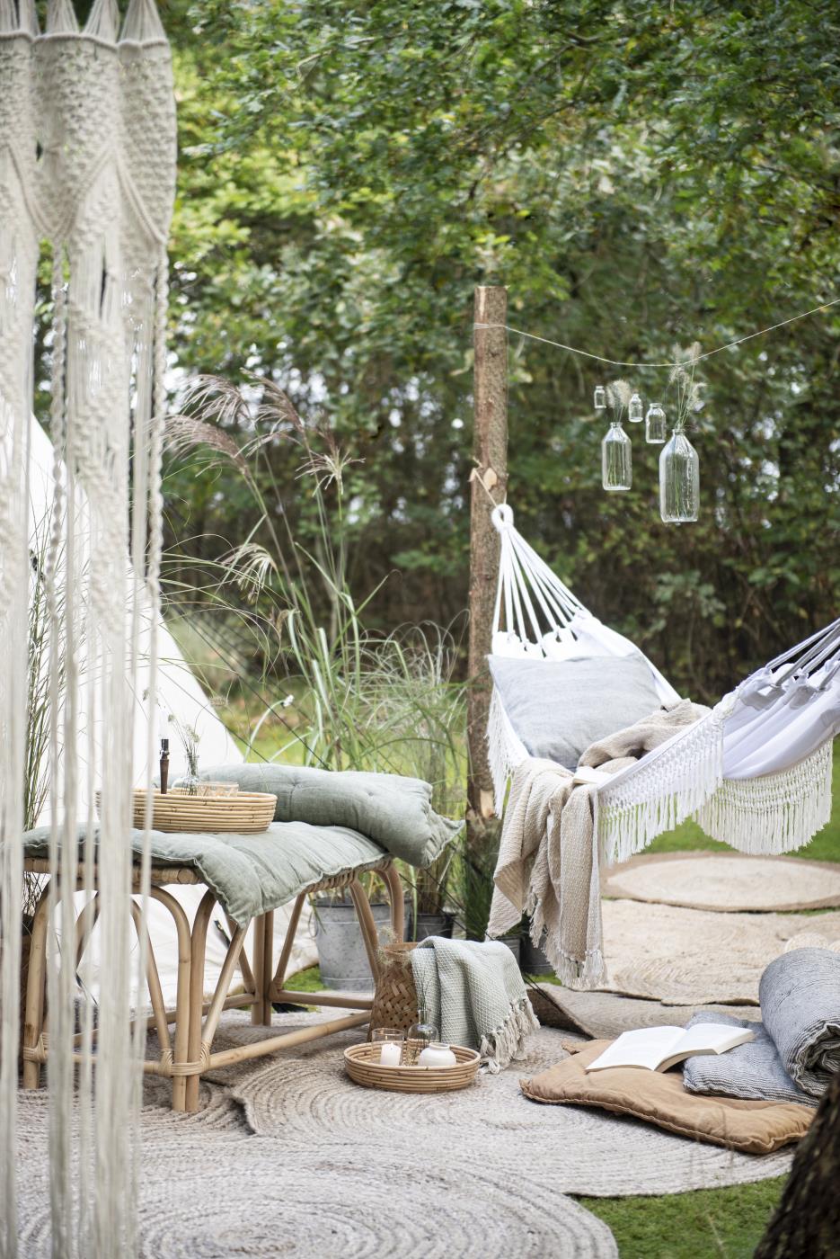 Teppich rund natur Jute