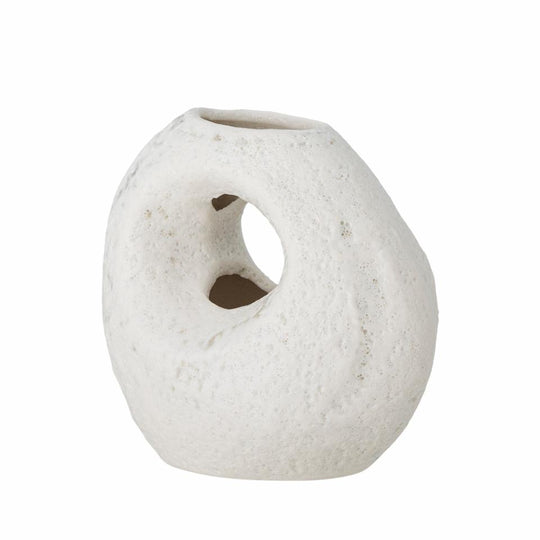 Caia Vase, Weiß, Steingut