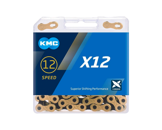 Schaltungskette KMC X12 Ti-N Gold/Black, 1/2" x 11/128", 126 Glieder, 12-fach