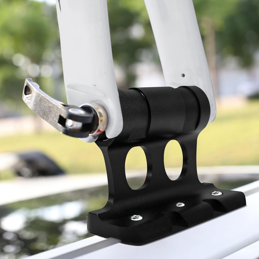 Fahrrad Gabelblock mit 4 Adapter f. die meisten Steckachsen (Black)