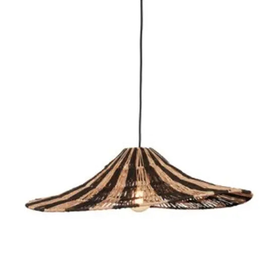 Hängeleuchte aus Jute natur/schwarz