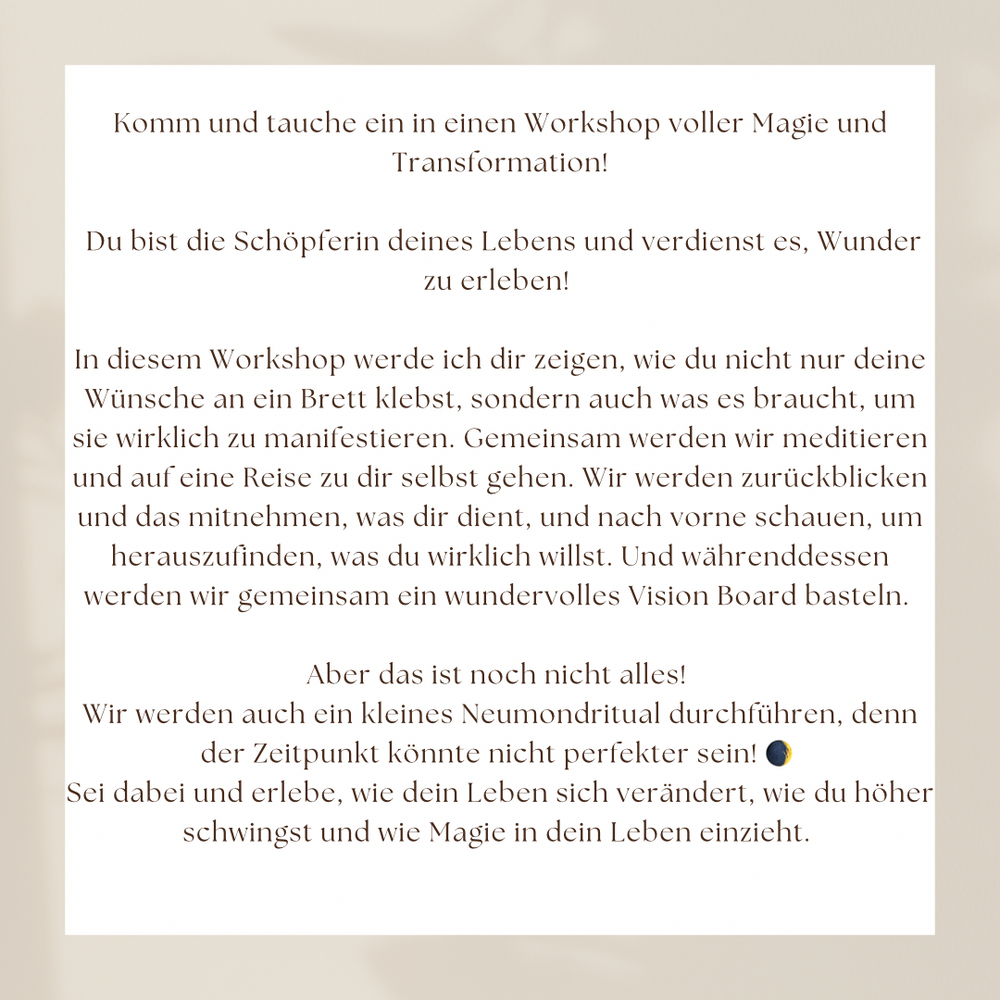 tausendzeig | VISION BOARD WORKSHOP