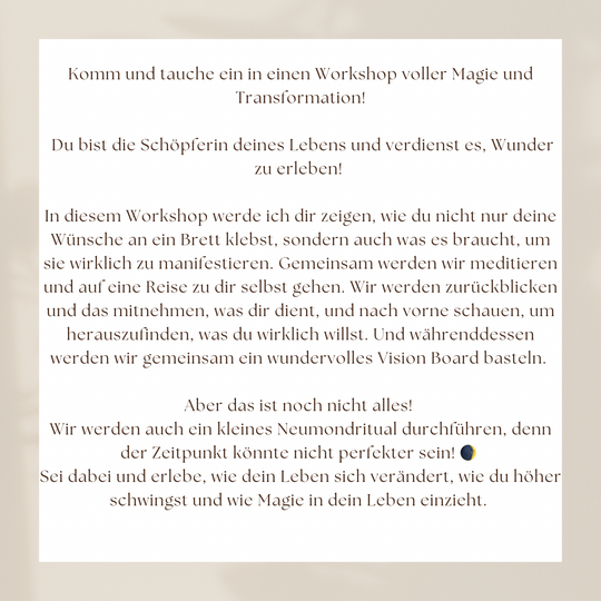 tausendzeig | VISION BOARD WORKSHOP