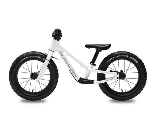 Kids Ride Shotgun DIRT HERO LAUFRAD, 14", WHITE