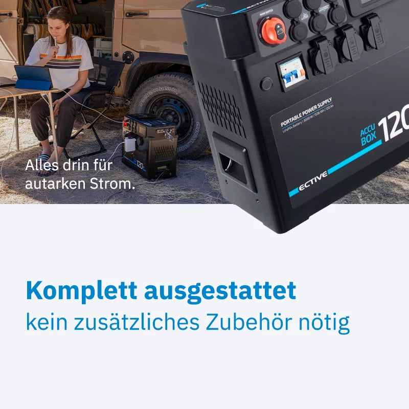 AccuBox 120S LiFePO4 Powerstation 3000W 1536Wh