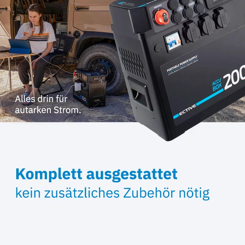 AccuBox 200S LiFePO4 Powerstation 3000W 2560Wh
