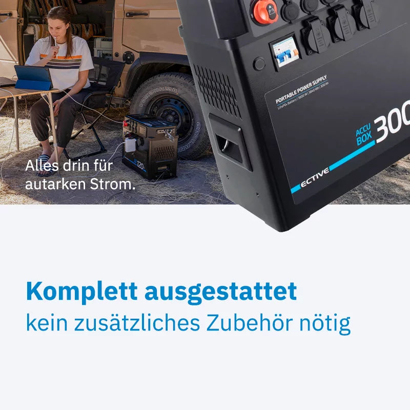 AccuBox 300S LiFePO4 Powerstation 3000W 3840Wh