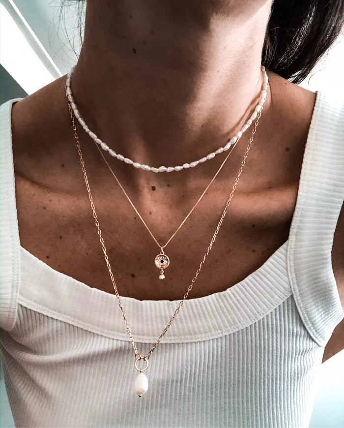 Choker - Süßwasserperlen-Halskette